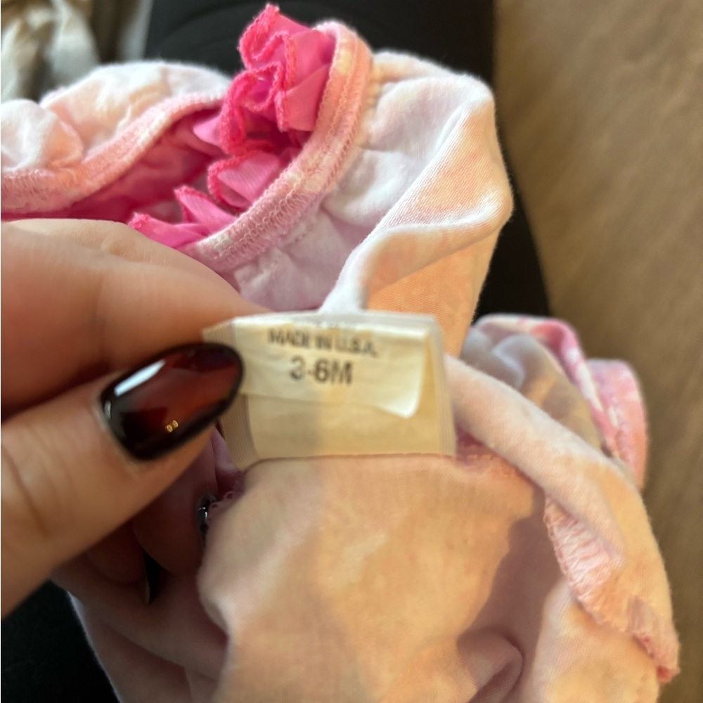 Pink Ruffled Kids Bodysuit - Picture 3 of 4
